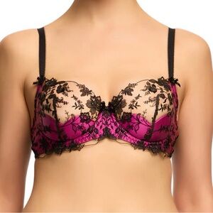 Victresse Underwire Bra 36C Fuchsia and Black